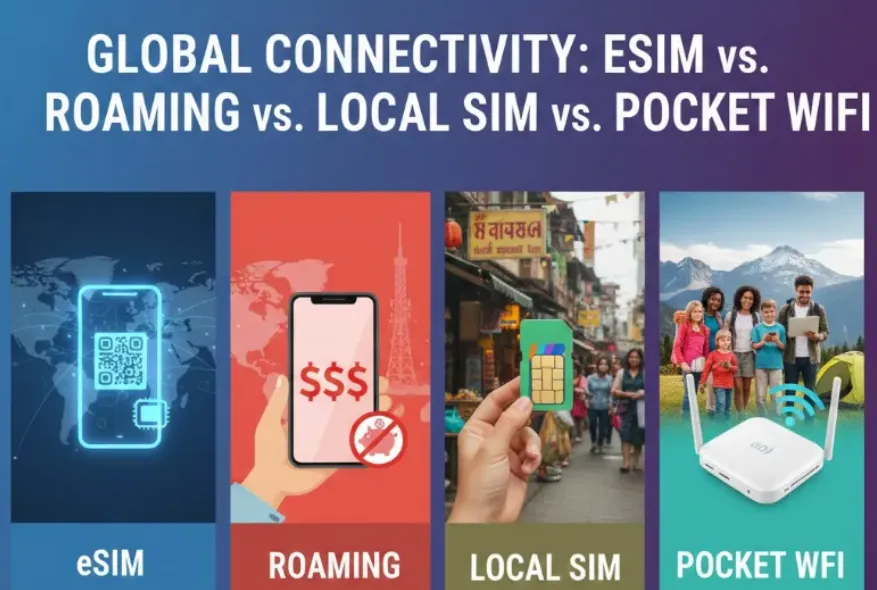 eSIM vs. Roaming vs. Local SIM vs. Pocket WiFi: Which is Best for Your Trip?