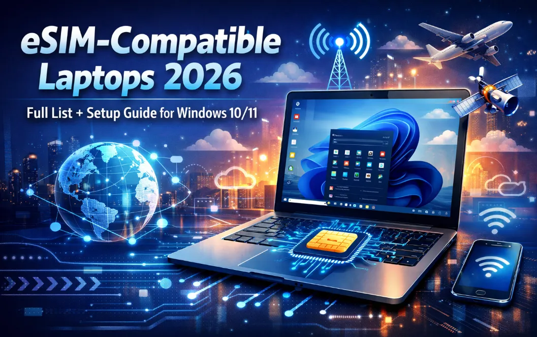 eSIM-Compatible Laptops 2026: Full List + Setup Guide for Windows 10/11