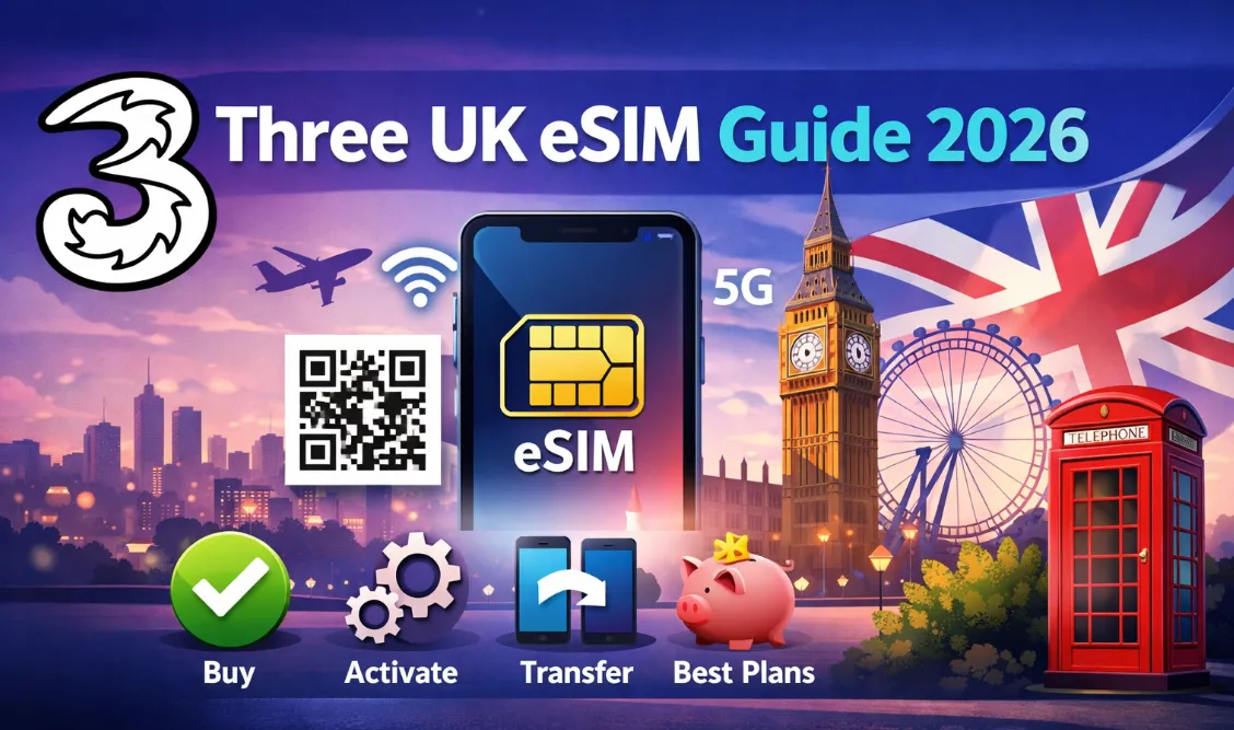 Three UK eSIM Guide 2026: How to Buy, Activate, Transfer & Best Prepaid Plans