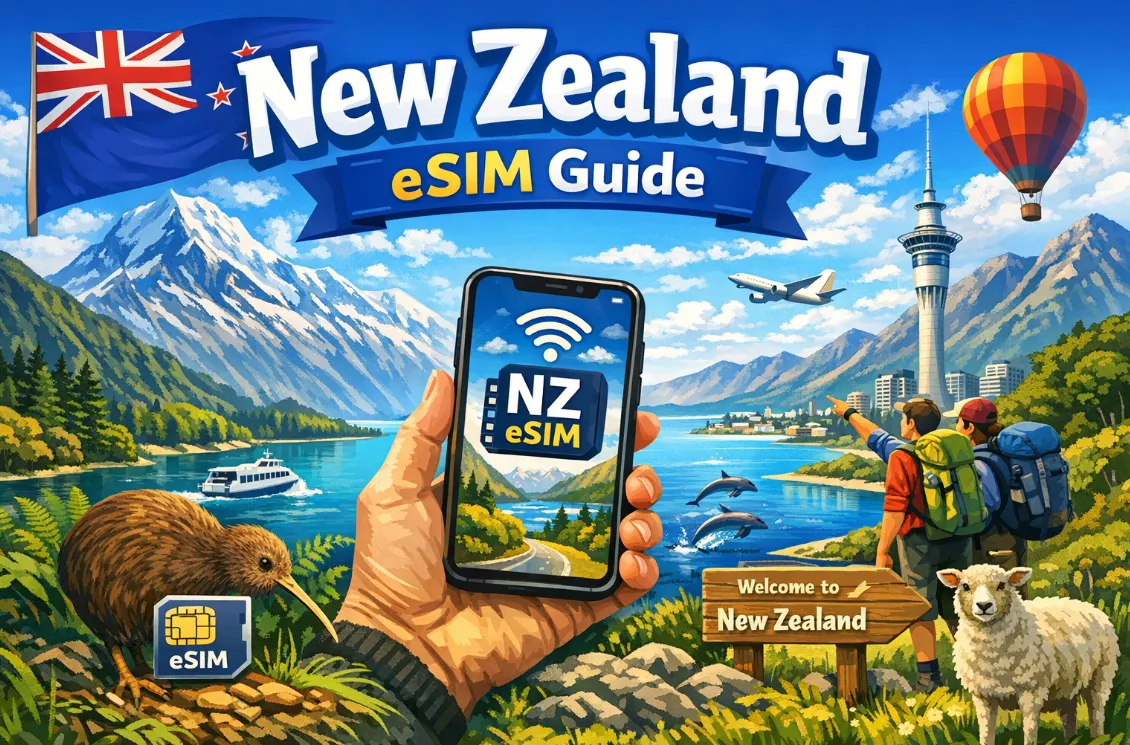 New Zealand eSIM Guide 2026: How to Buy, Activate, Get a Local Number & Best Plans for Tourists