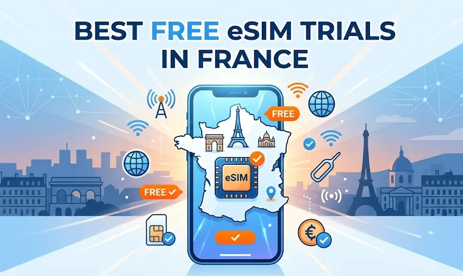 7 Best Free eSIM Trials in France (2026): Comparison, Setup & Activation Tips