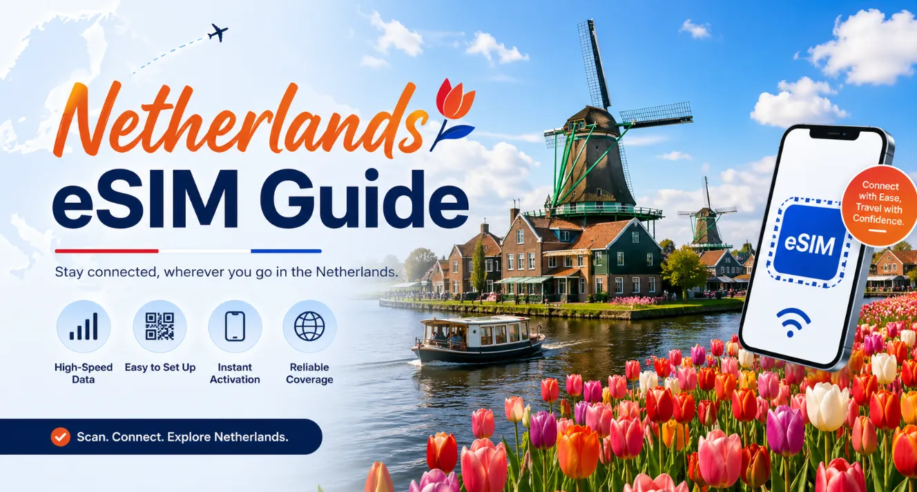 Netherlands eSIM Guide 2026: How to Buy, Activate & x Best Plans for Travelers (5G & EU Roaming)