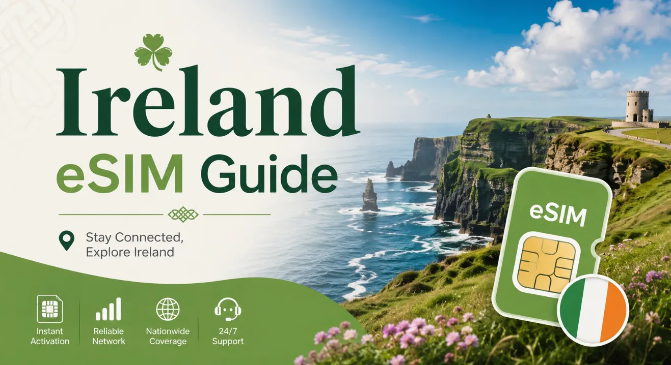 Ireland eSIM Guide 2026: 5 Best 5G Plans for Dublin, Cork & Northern Ireland (No Roaming Fees)